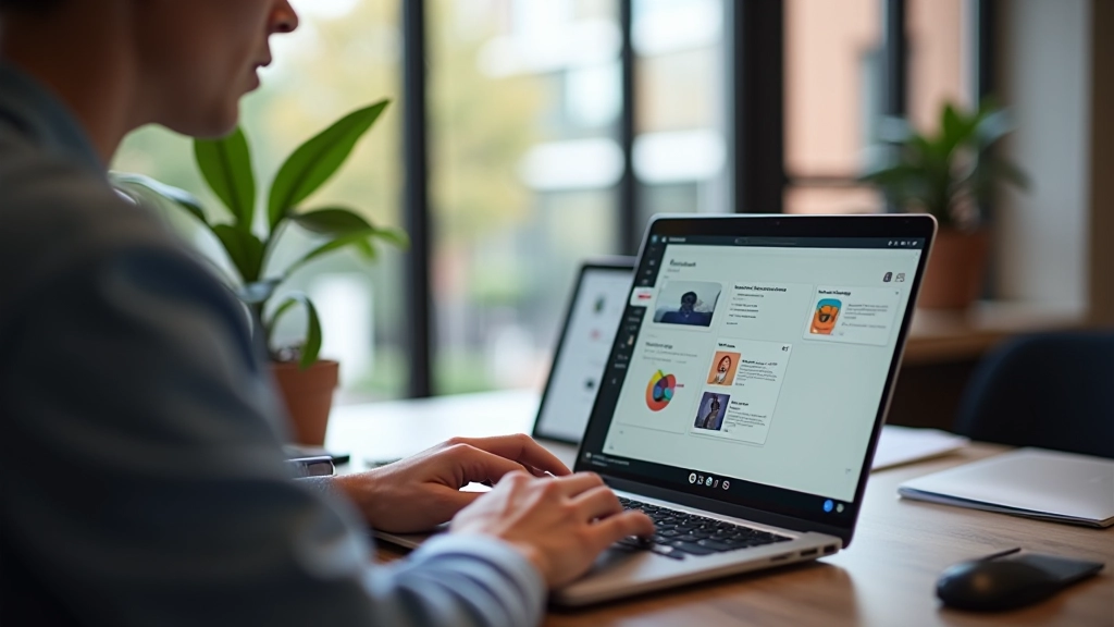 Designer aan het werken op een design system document in Figma, met kleurcodes en typografie-instellingen zichtbaar