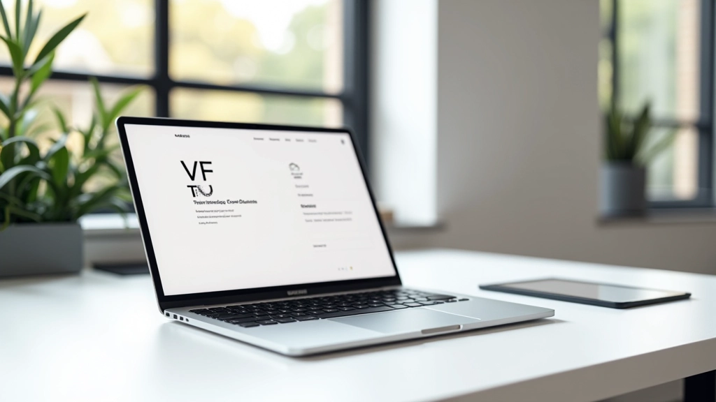 Computerscherm met merkrichtlijnen website in responsive design, desktop en mobiele weergave