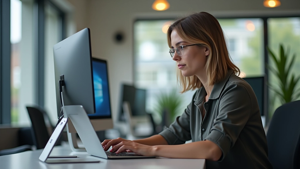 Laptop scherm met pitch deck template in Figma met modulair design systeem